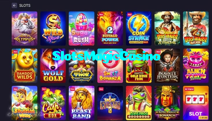 SlotsMagicCasino casino presented on mobile device in Pakistan with slots and live games